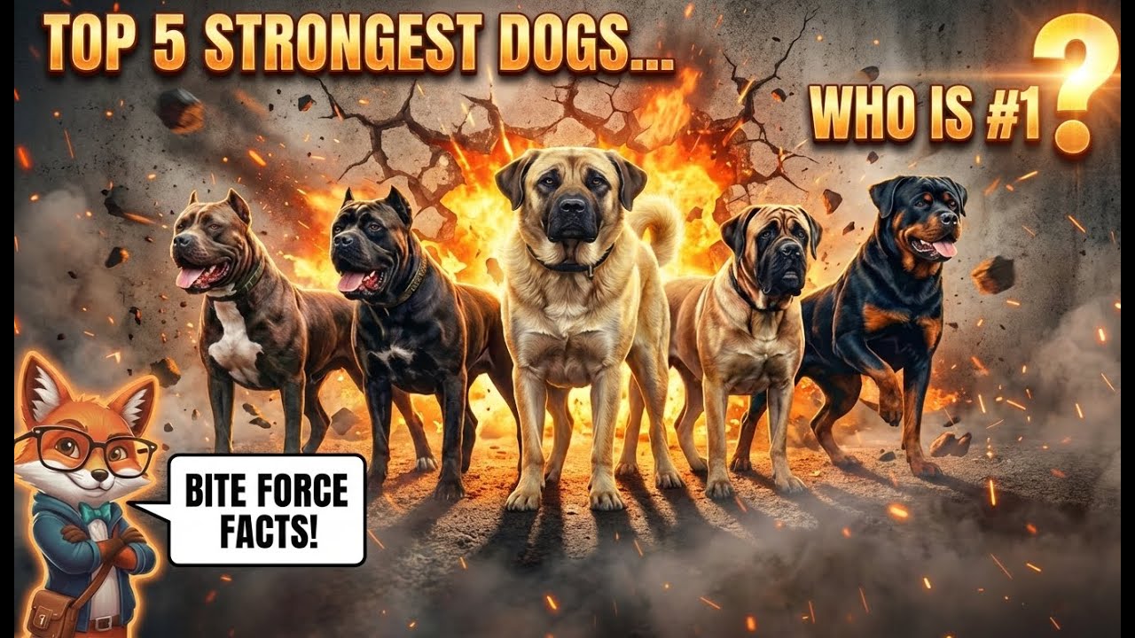 Top 5 Strongest Dog Bites in the World! (Who is #1?)  🐕👑