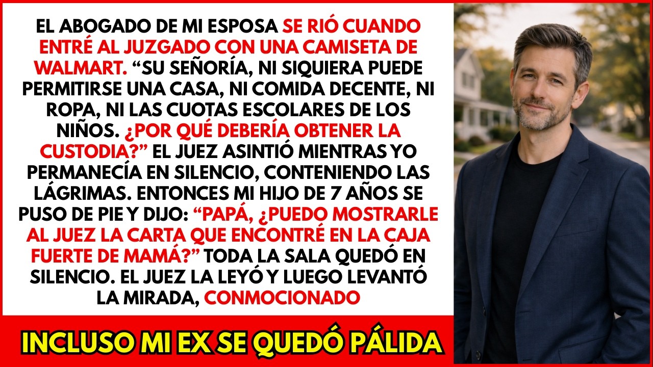 Se rieron de mi camisa de $12 en el juicio. Mi hija de siete dio una carta al juez