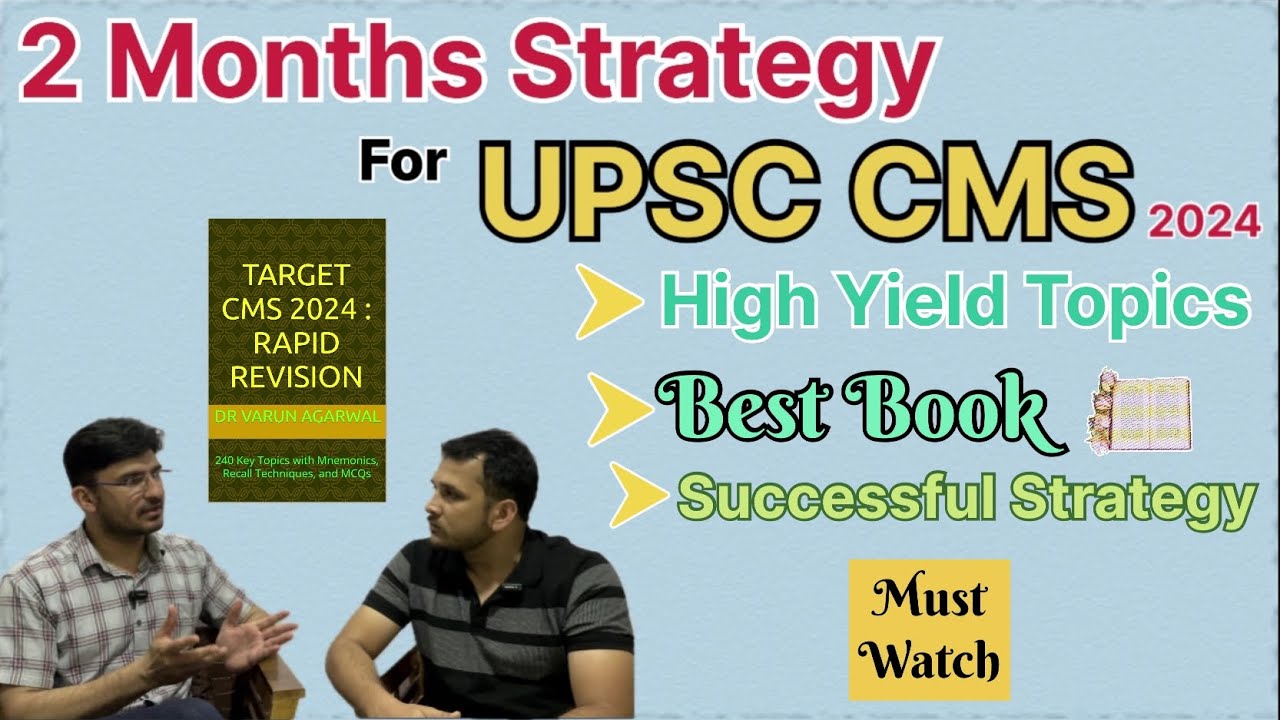 2 Months Strategy & Best Book for UPSC CMS 2024?|Dr Varun Agarwal|Dr Md Rijvan #upsccms #bestbooks