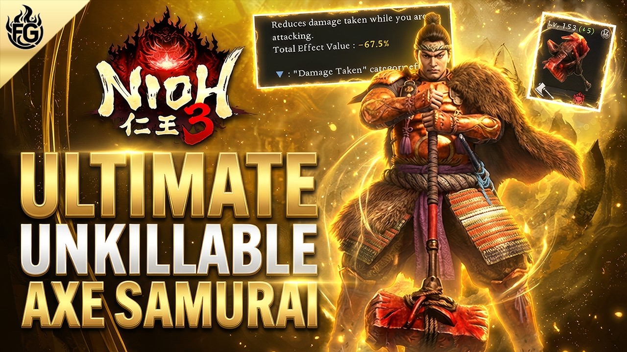 Nioh 3 - BEST Unstoppable Kintaro Samurai Axe Build Guide | Nioh 3 Samurai Build