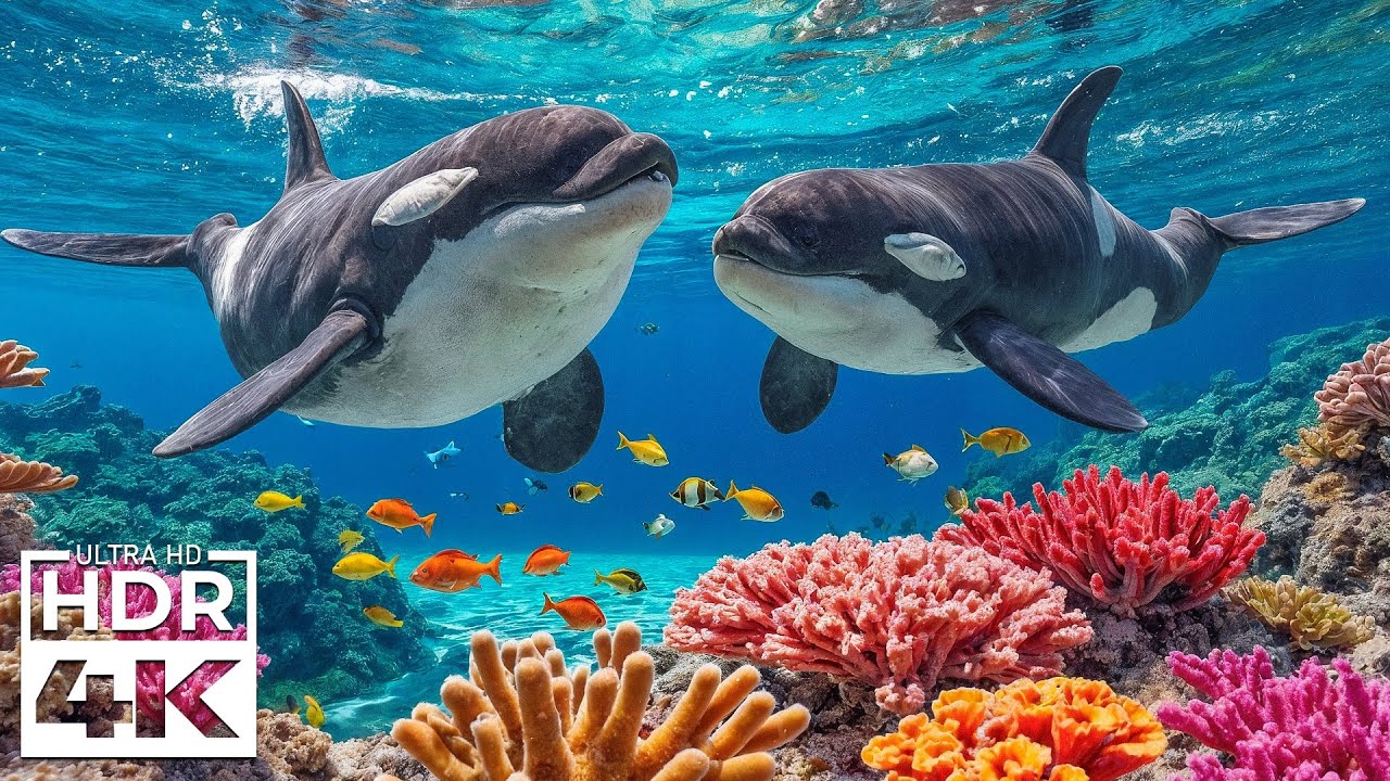 Underwater Wonders 4K - Relaxing Ocean Aquarium Video with Colorful Coral Reefs & Sea Animals