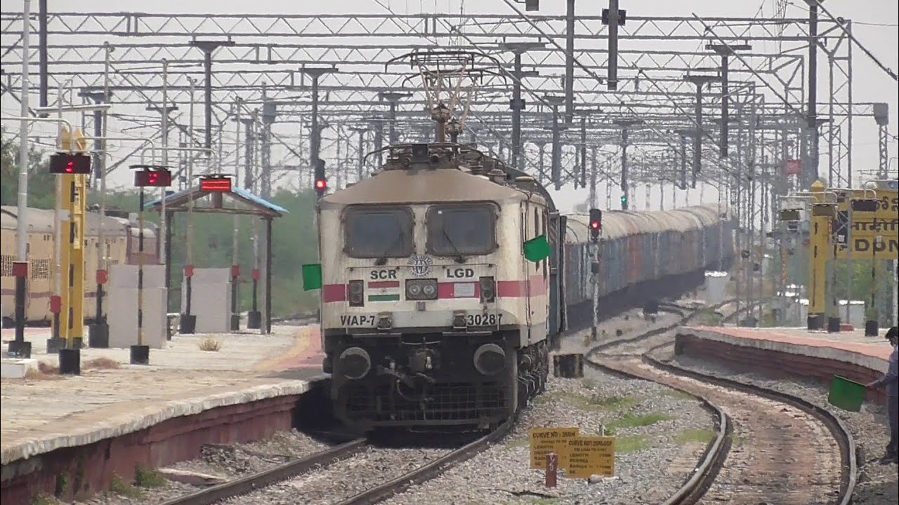 WAP 7 Twins Departure with Freight | Quick Acceleration | Indian Railways
