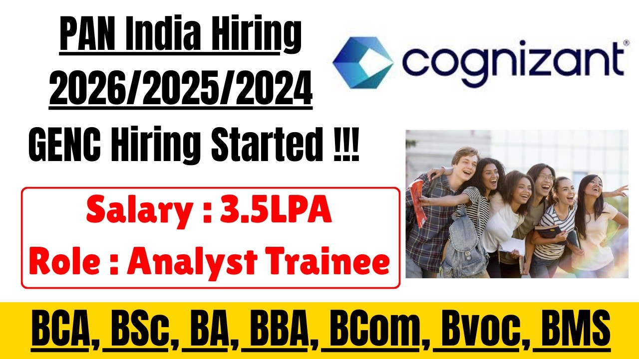 Cognizant Hiring Freshers 2026 Tamil | Coimbatore IT Jobs | BCom / BSc / BCA Jobs | Off Campus 2026