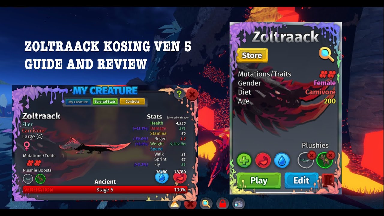 Zoltraack | Ven 5 Kosing + Review [Creatures of Sonaria]