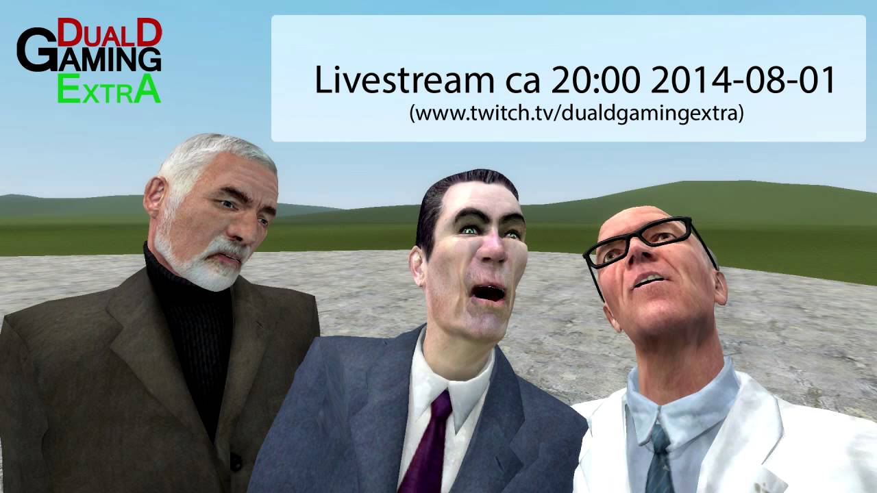 Livestream p&aring; twitch.tv/dualdgamingextra Garrys Mod!!! - ca 20:00