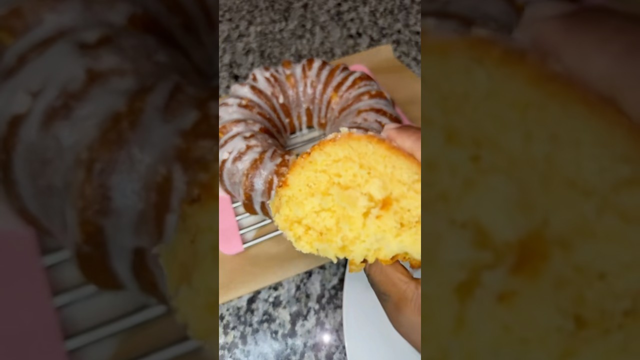 Pineapple Cream Cheese Poundcake #foryou #pineapplecake #baking