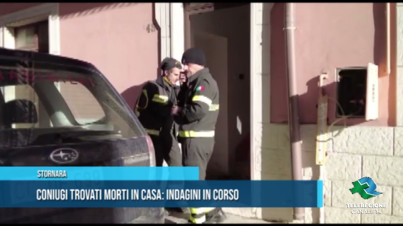 STORNARA Coniugi trovati morti in casa  indagini in corso TG Teleregione 23 02 2022