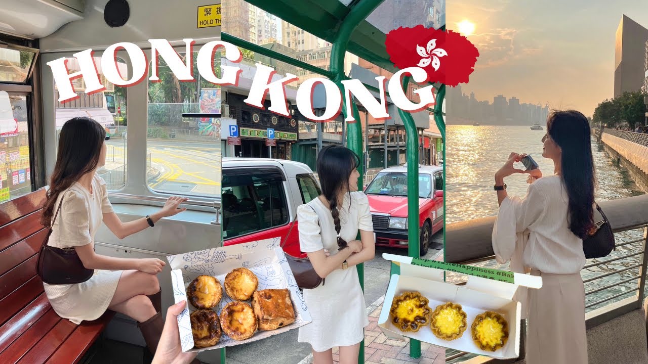 🇭🇰三天兩夜香港VLOG｜必買蛋塔大PK❤️‍🔥｜海港城絕美咖啡廳🏝｜米其林摘星美食🌟｜蘭桂坊過萬聖節🎃｜寶石藍海「堅尼地城🚏」｜叮叮車初體驗🚃｜香港必吃｜香港旅遊｜2023 in HONGKONG