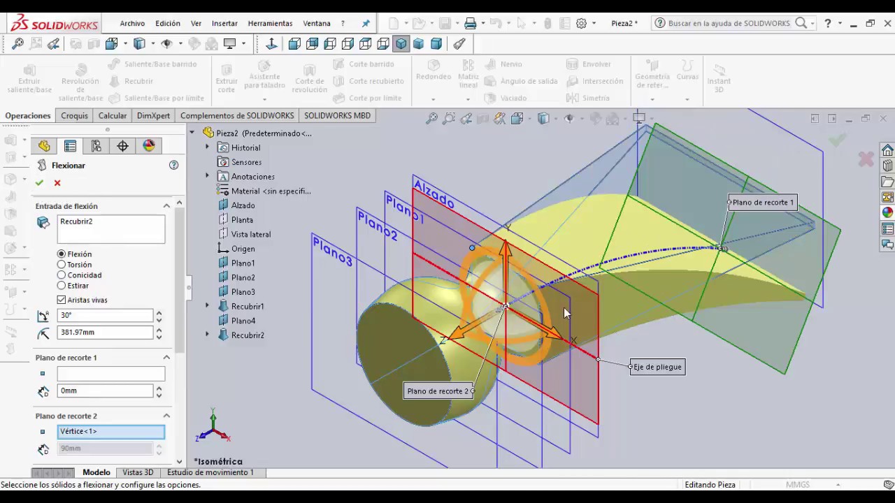 8 SolidWorks - Operaciones de Recubrir (Cabeza de Martillo)