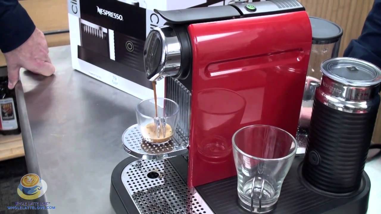 Nespresso CitiZ in Red with Aeroccino Plus