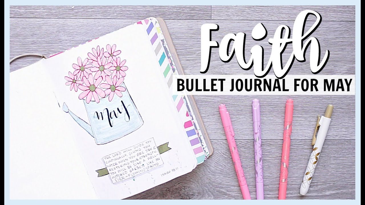 Faith Bullet Journal Set Up for May | Erin Condren Dot Grid Journal