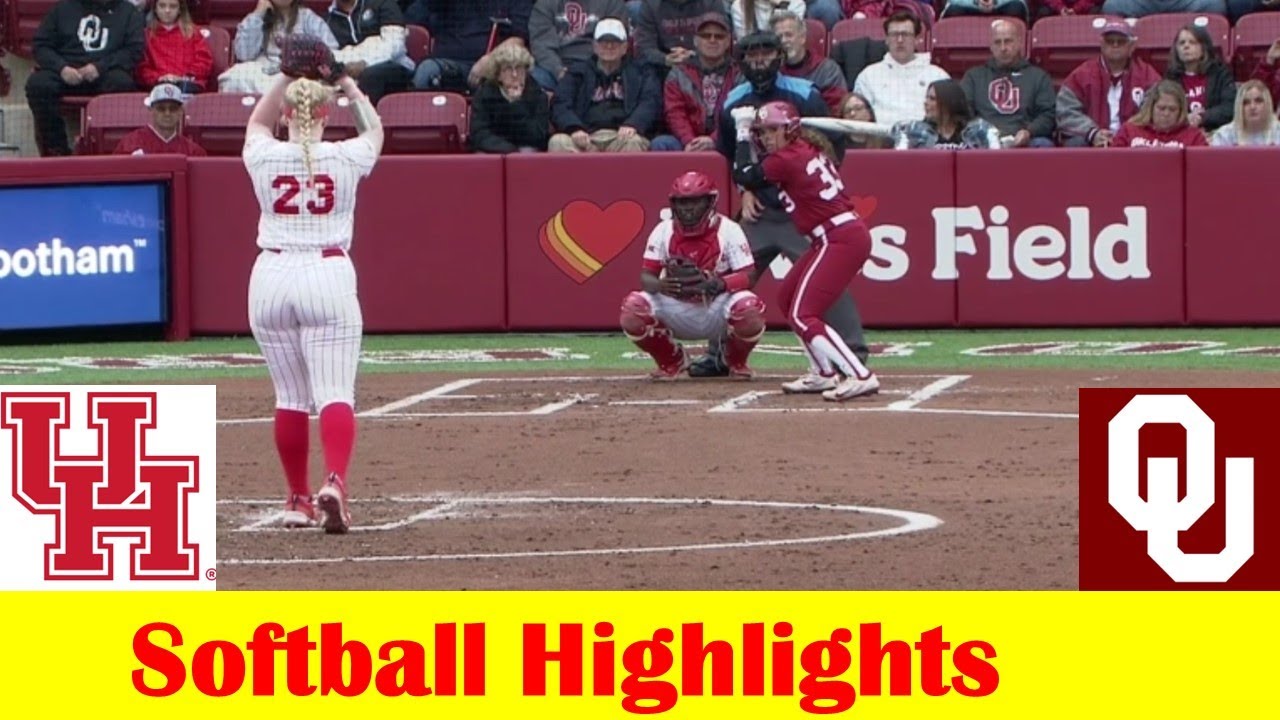 Houston vs #2 Oklahoma Softball Game 2 Highlights, April 20 2024