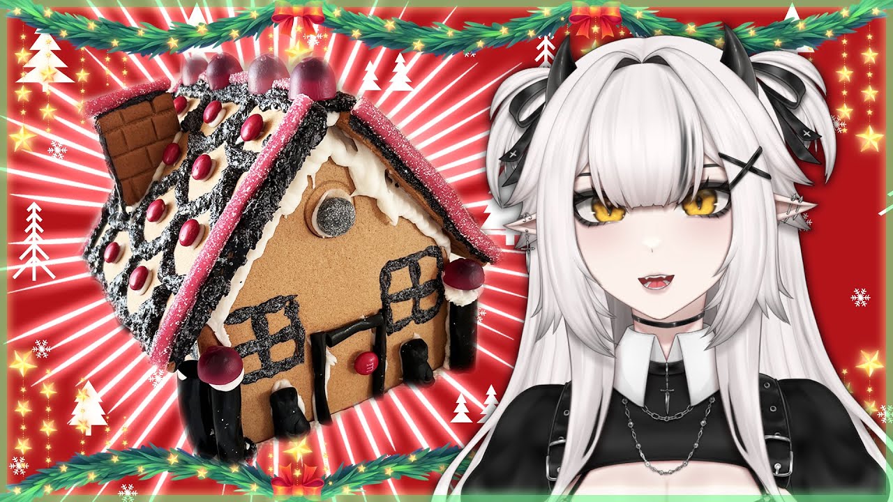 Attempting to Decorate a Gothic Gingerbread House