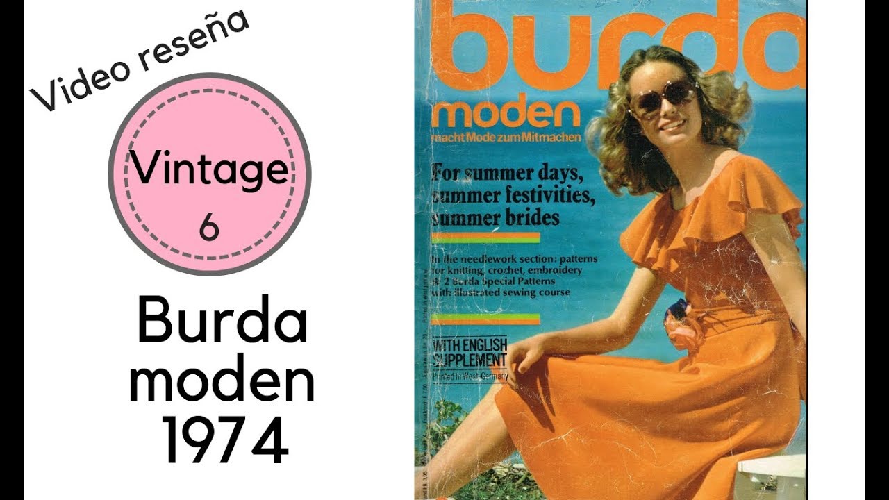 Reseña revista BURDA MODEN de Junio 1974 (6) || Revista de Patrones de Moda