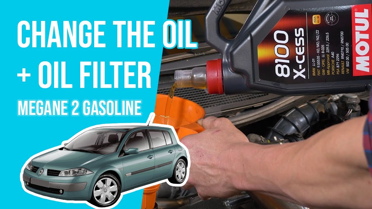 Change the oil and the oil filter Megane mk2 1.6 16V🛢