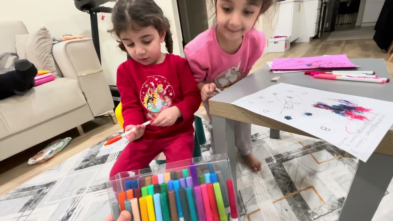 Play time with kids at home.
