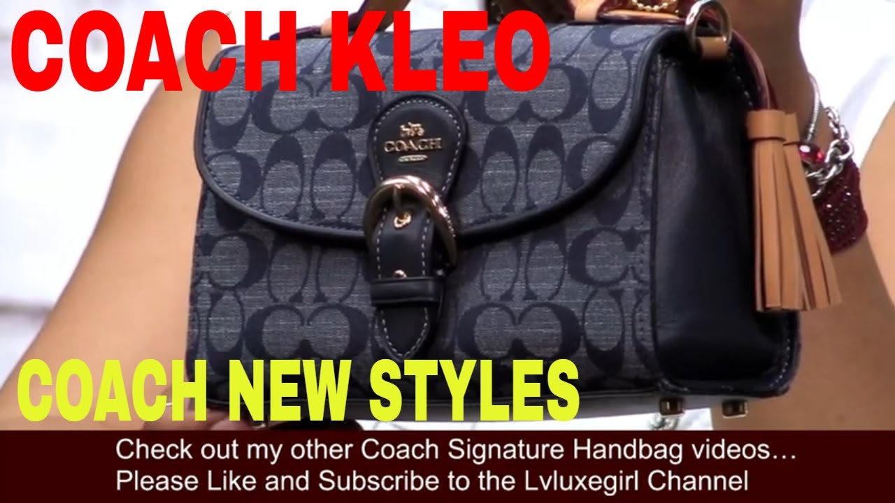 Unboxing Coach Kleo Top Handle In Signature Chambray | Coach Signature Bag | Handbag Favorite