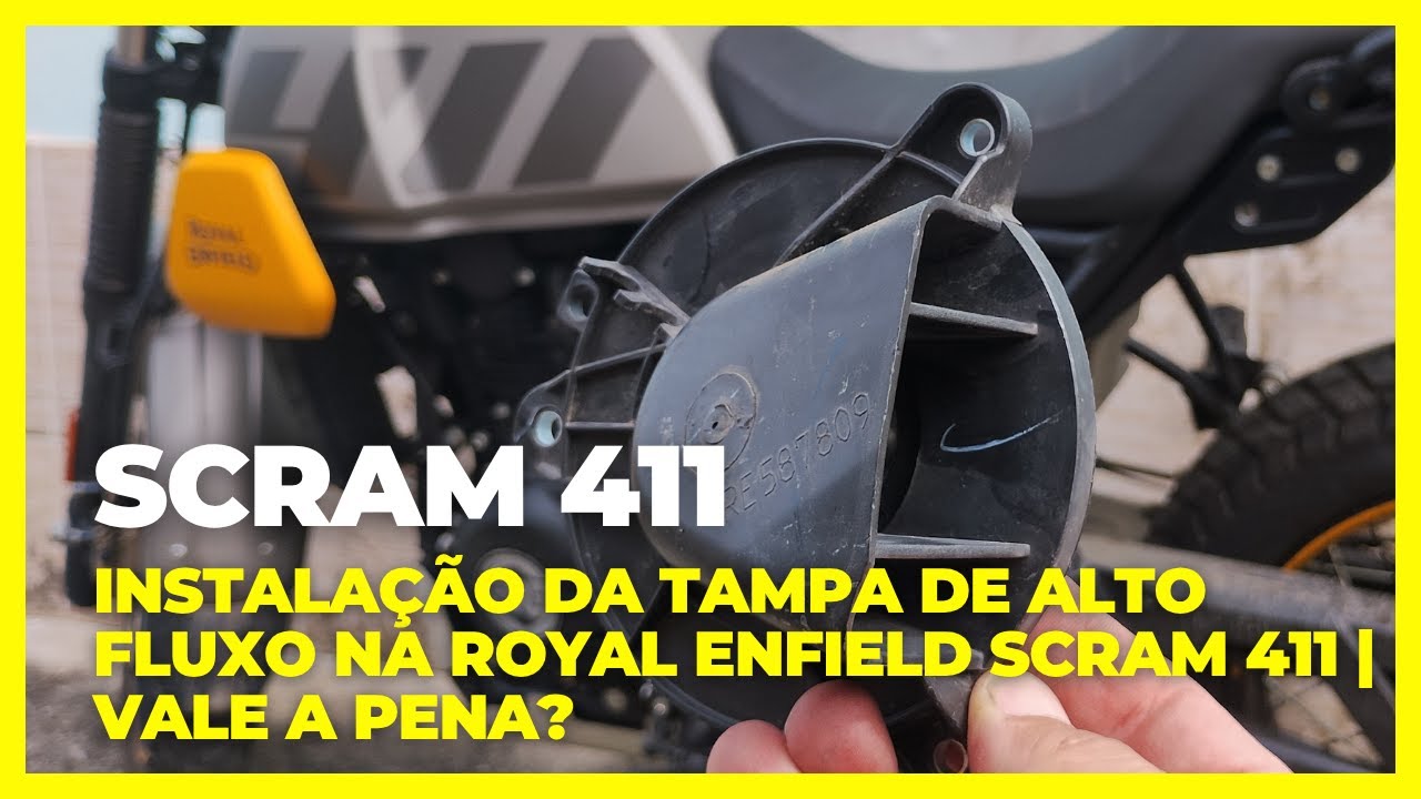 Instalação da Tampa de Alto Fluxo na Royal Enfield Scram 411 | Vale a Pena?  #royalenfieldscram411