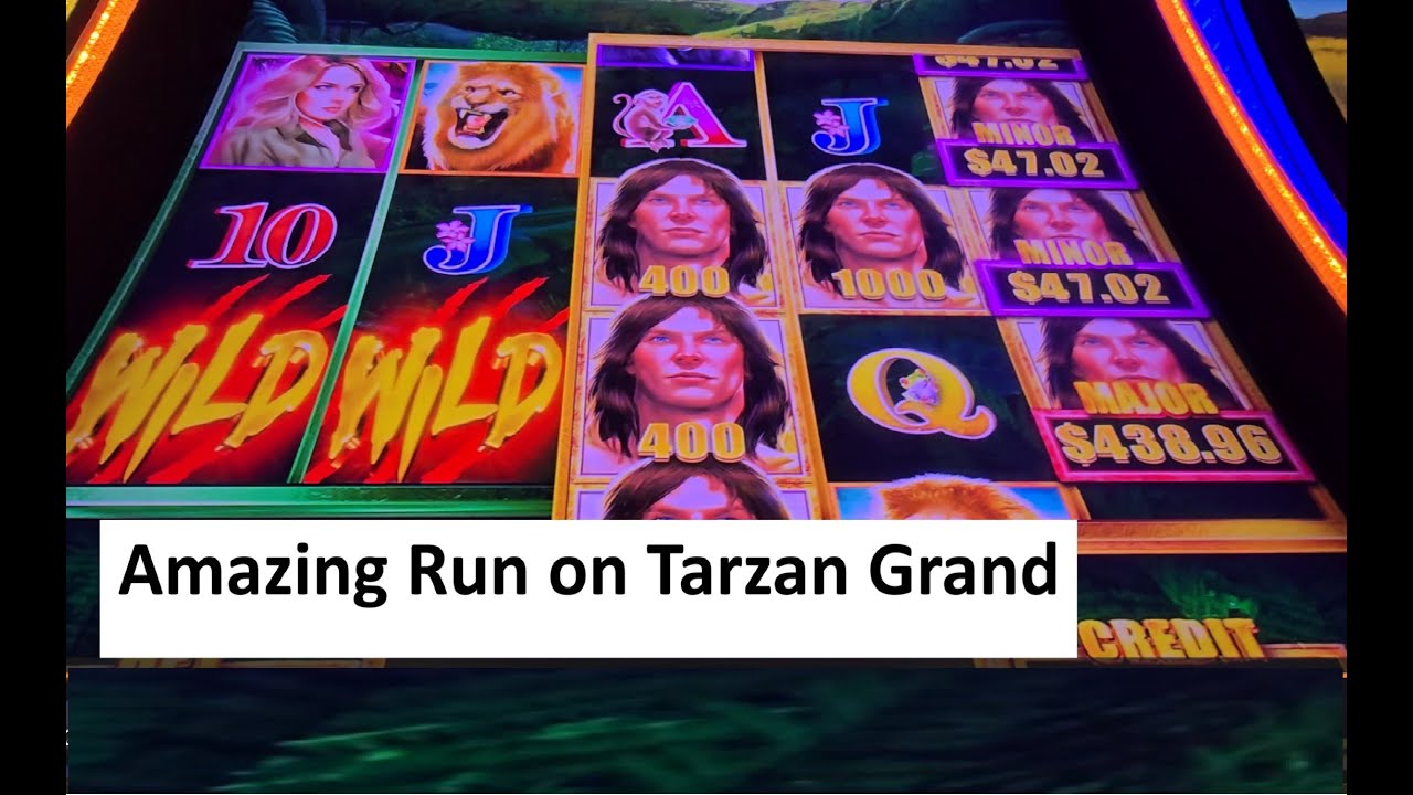 Huge Win on Tarzan Grand Slot!! Aristocrat Game