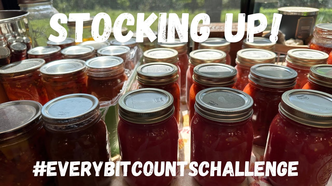 Stocking My Pantry Shelves | #everybitcountschallenge | Food Preservation | Canning Tomatoes | 2023