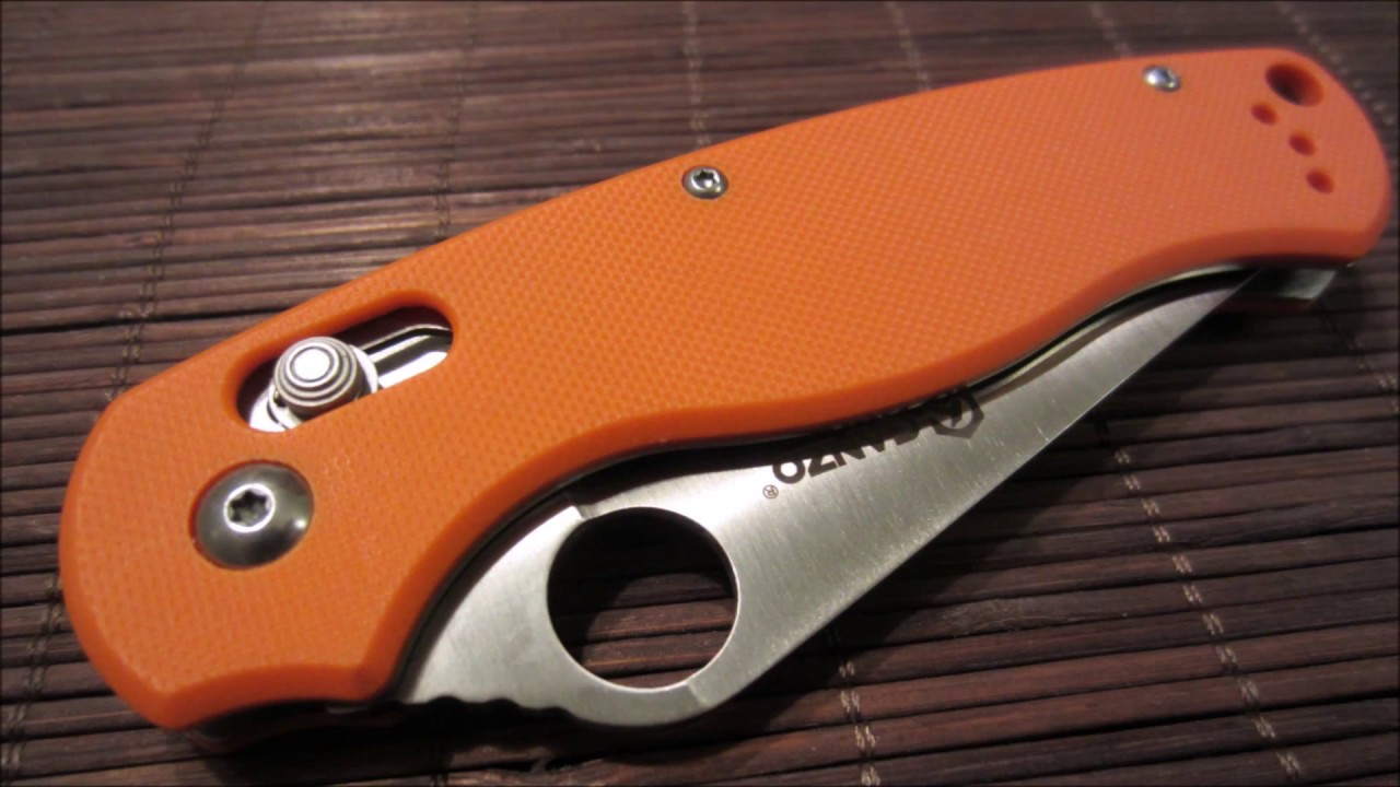 Ganzo G729-OR Axis Lock Folding Knife Pocket Clip - Slideshow