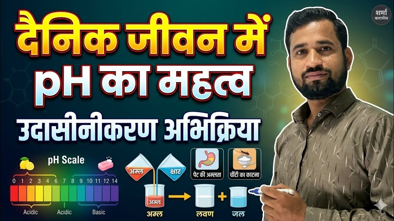 दैनिक जीवन में pH का महत्व एवं उदासीनीकरण अभिक्रिया | Class 10 Science | pH Scale in Daily Life
