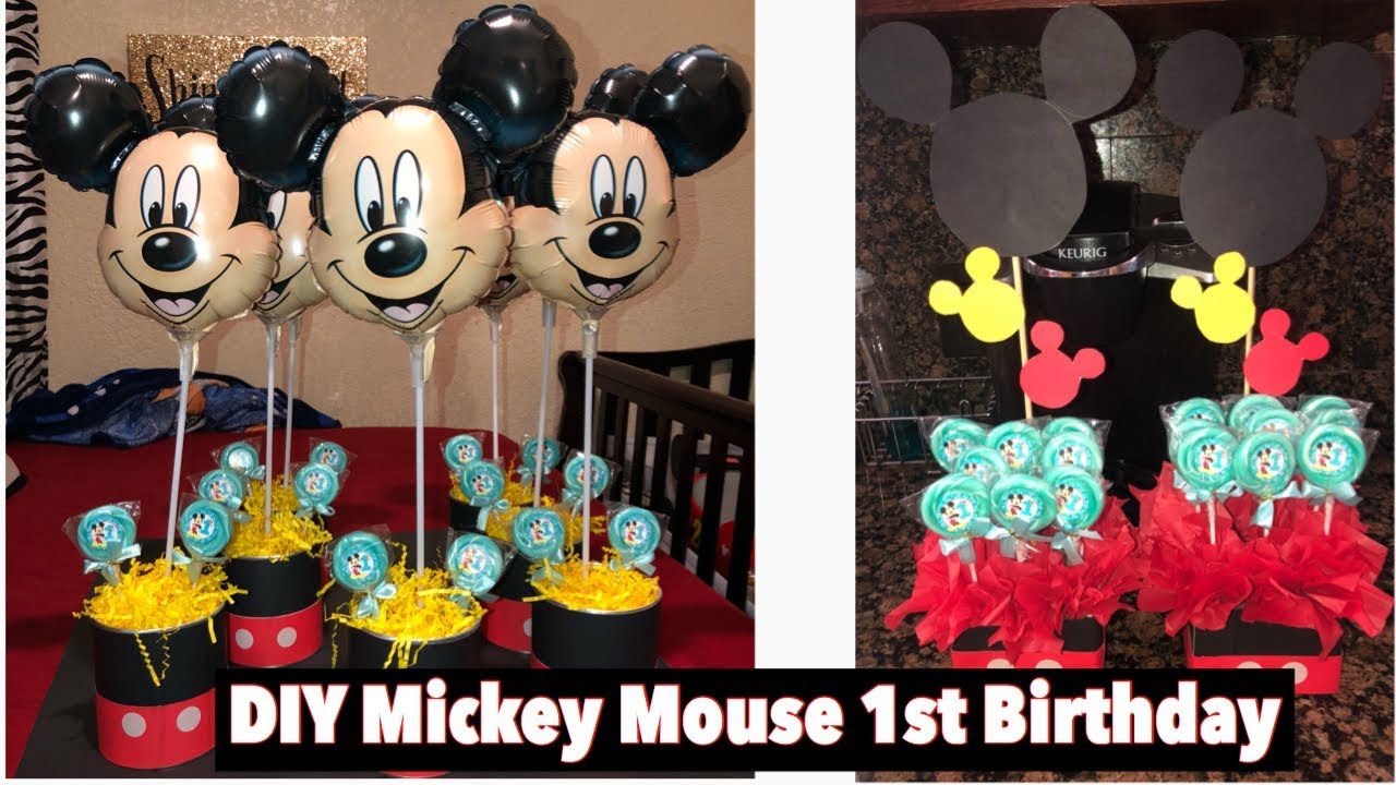 DIY Mickey Mouse 1st Birthday  | Decorations | Centerpieces