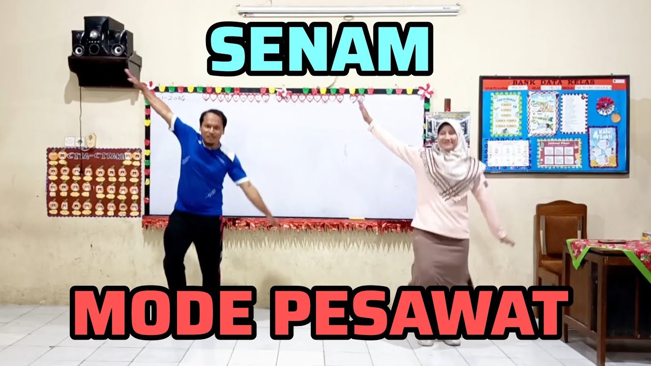 SENAM MODE PESAWAT | Senam Aerobik Kekinian Bakar Lemak
