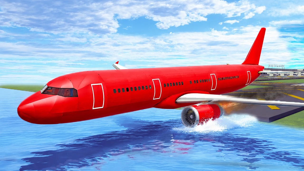 Airplane crash - There wasn&rsquo;t ENOUGHT POWER! Besiege plane crash into the water