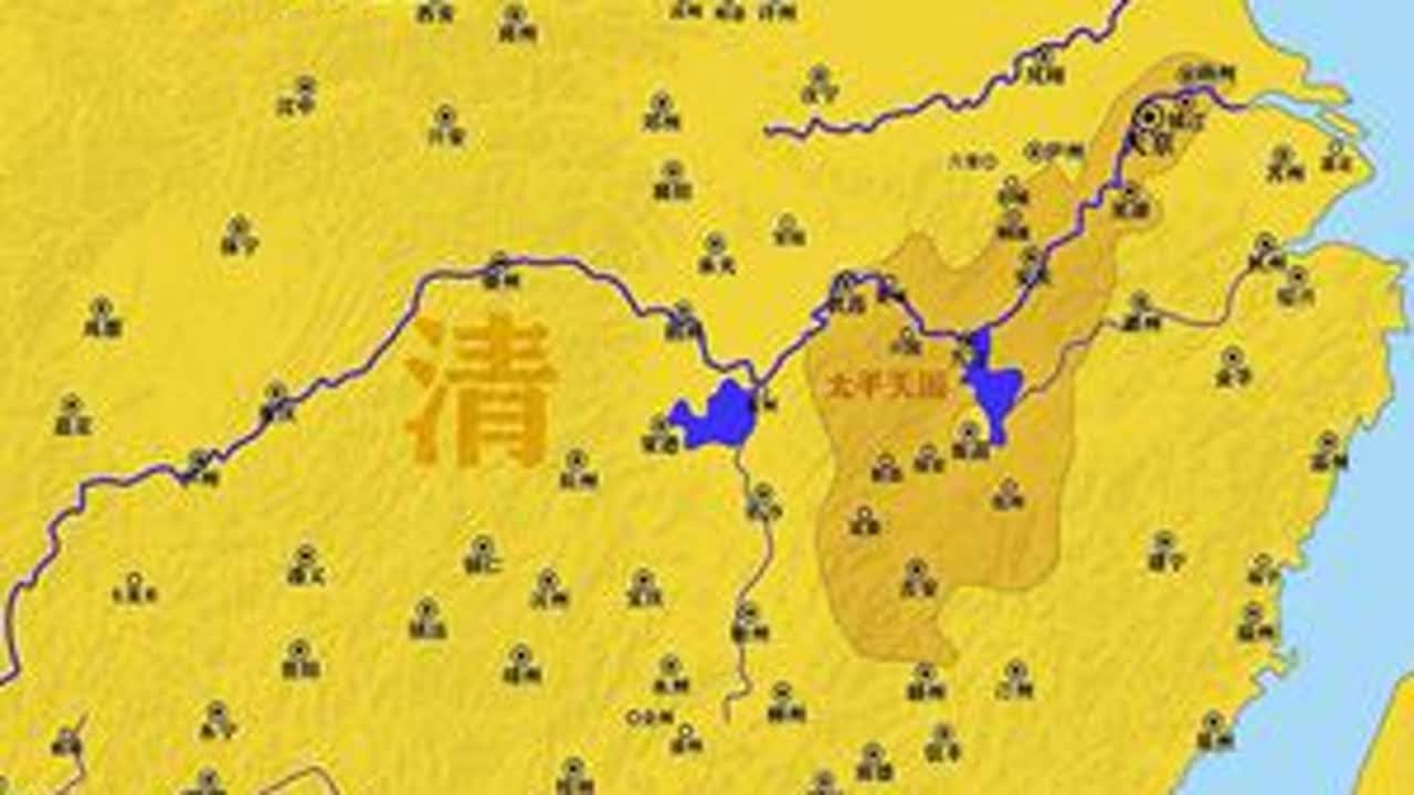 一张图看懂太平天国运动 合集 #历史 #知识 #地图