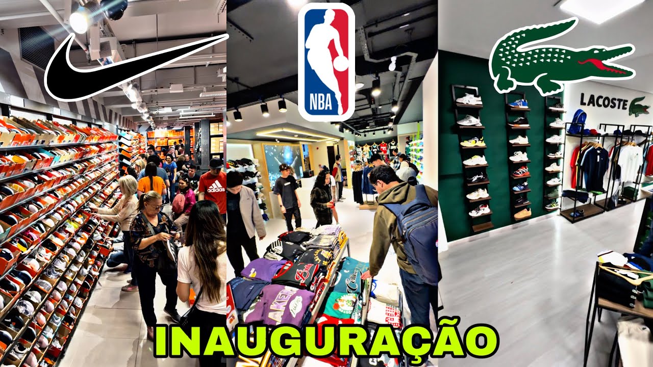 OUTLET BARATO da Nike, Lacoste, Puma, inauguração da Loja NBA - Promoção de até 50% de desconto