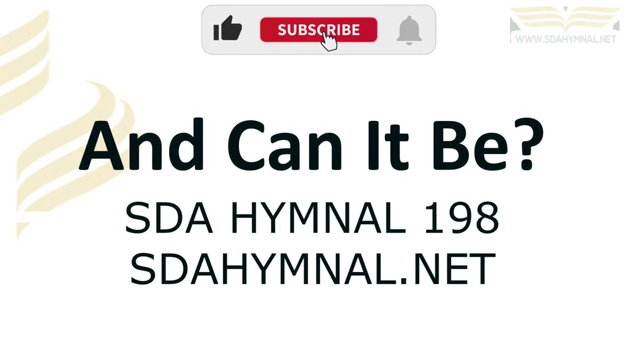 And Can It Be Hymn Instrumental With Lyrics | SDA HYMNAL 198 | Amazing Love How Can It Be