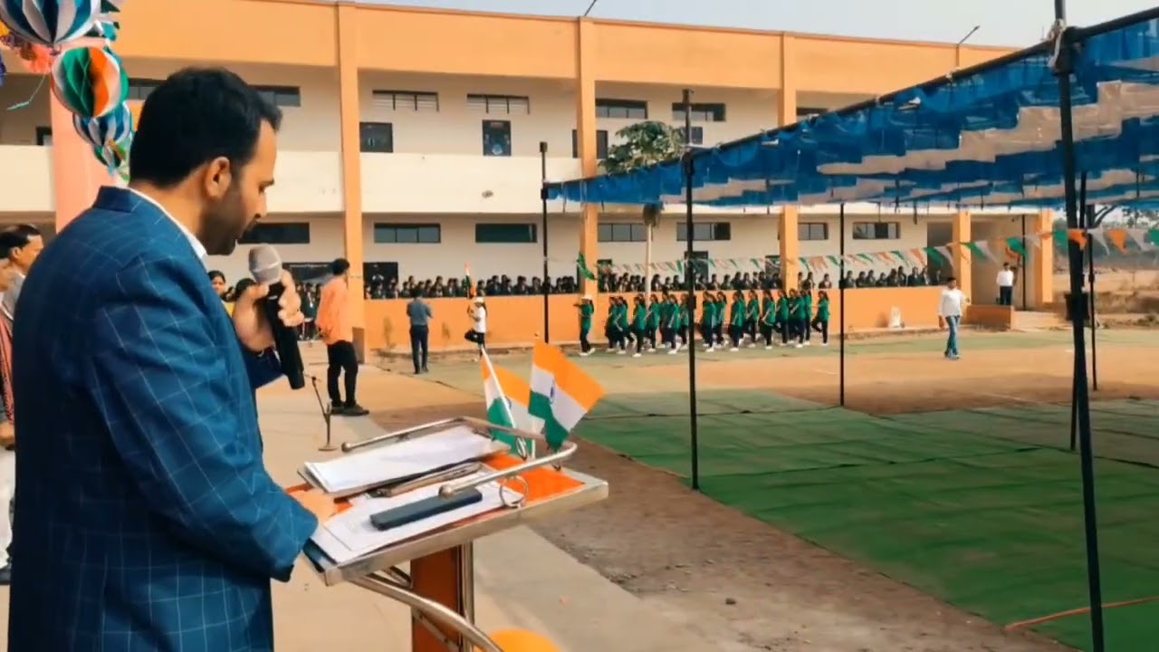 Republic day parade at EMRS Chharratangar 