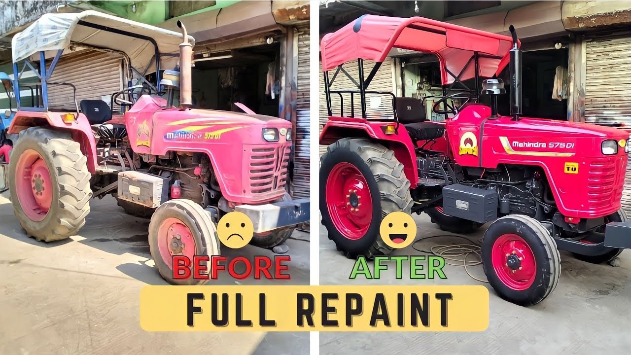 Mahindra 575 DI Sarpanch Tractor Full Repenting work ll Bharat Spary Paints Ratalm Madhya Pradesh