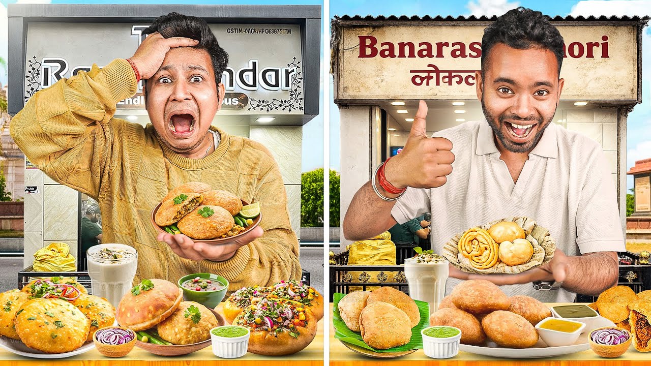 Trying Top 3 Viral Vs Local Kachori Outlets at Banaras!!!