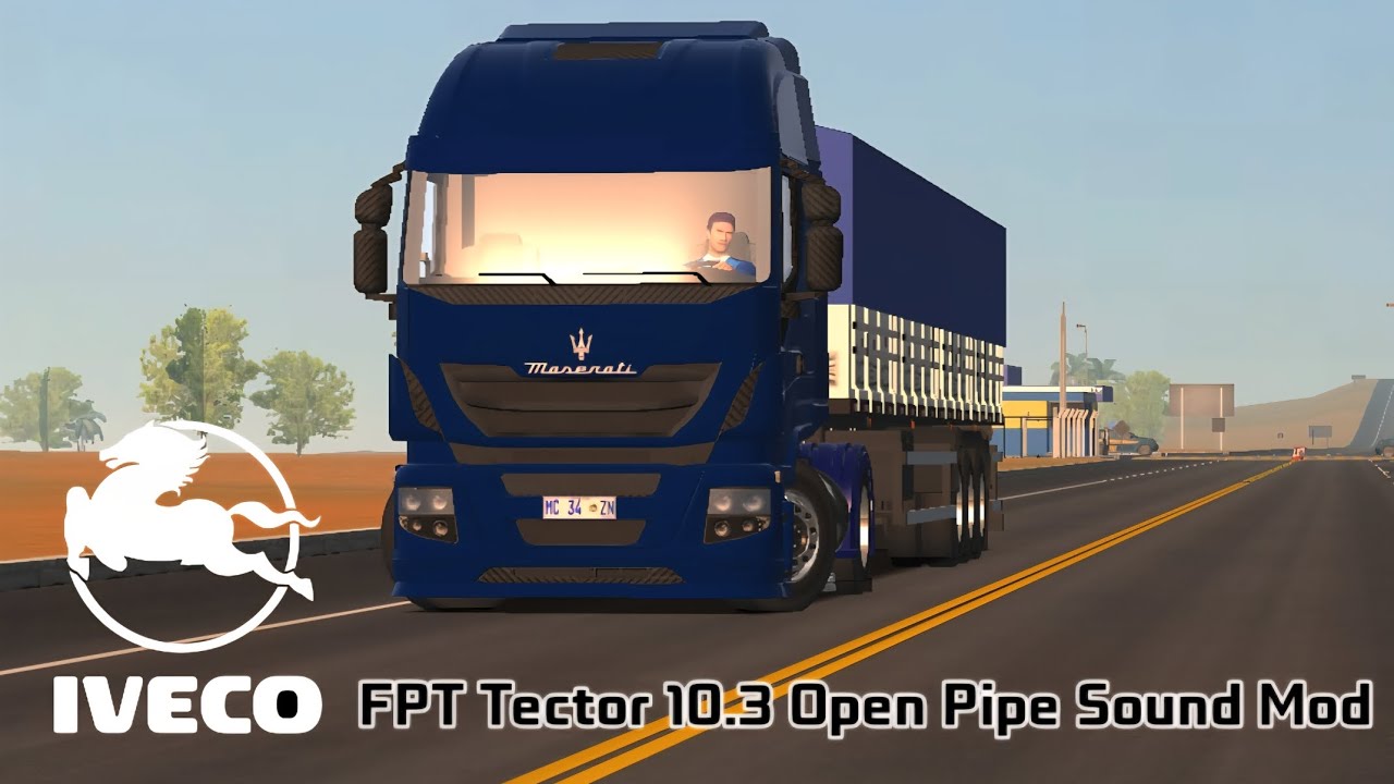 Realistic Iveco FPT Tector 10.3 Open Pipe Sound Mod:World Truck Driving Simulator 