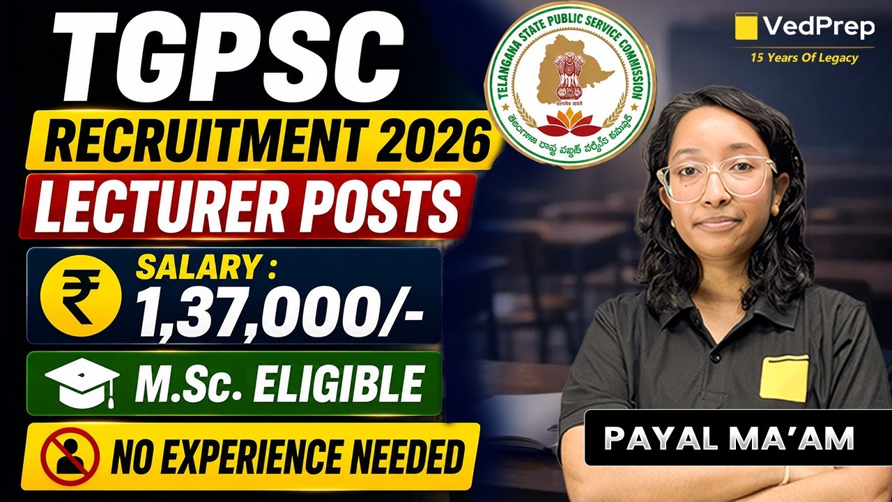 TGPSC Lecturer Recruitment 2026 🚨86 Vacancies | Salary ₹1.37 Lakh | M.Sc Eligible | Complete Details