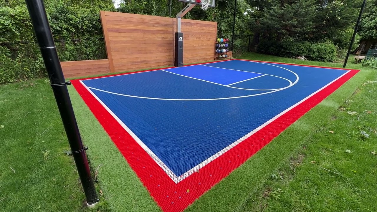 Custom Basketball Court Installation in Southampton NY  Mateflex Tiles by Gappsi
