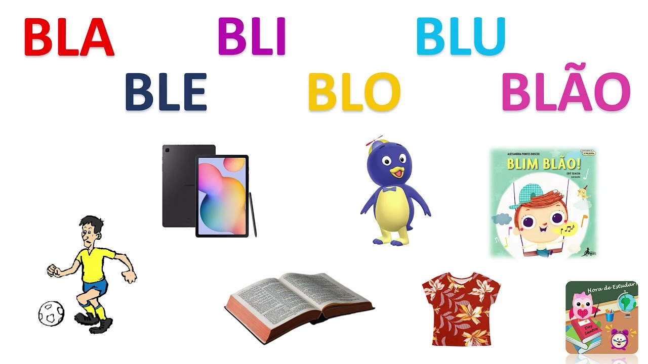 Sílabas Complexas BL | Bla - Ble - Bli - Blo - Blu -Blão | Vídeos Educativos | Hora de Estudar