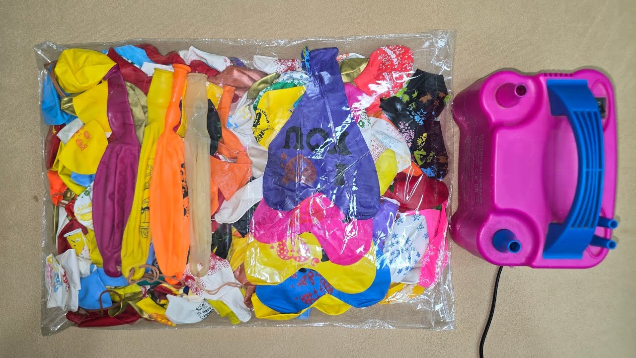 Satisfying ASMR Balloon Bag Unwrapping & Pop Pop Pop!