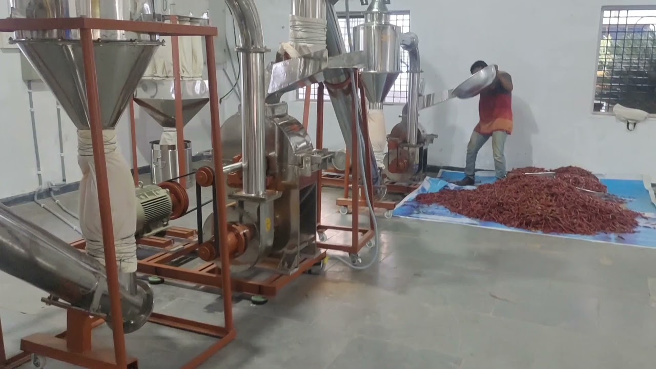 Automatic Chilly & Spices Grinding Machine plant