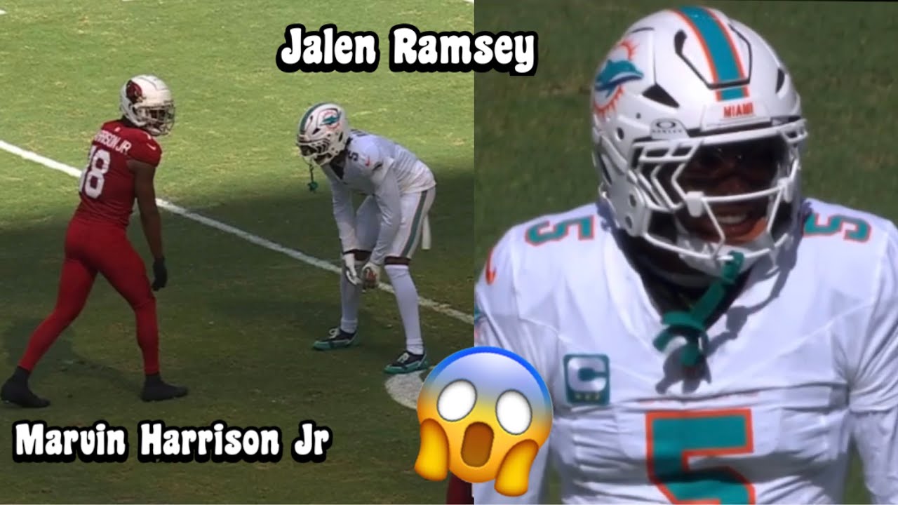 Marvin Harrison Jr Vs Jalen Ramsey 🔥👀 EXPOSED! Cardinals Vs Dolphins 2024 (WR Vs CB)