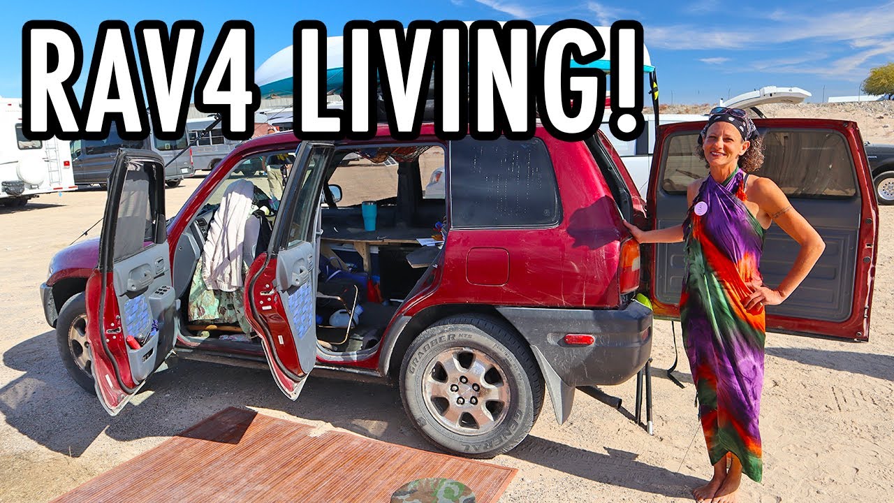 Woman Lives in a Toyota RAV4 Full-Time! (Rig Tour)