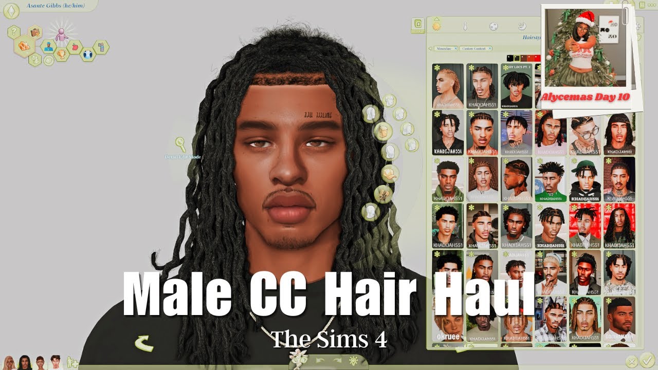 Набор мужских причесок от Maxis и Alpha | Десятый день Алисемаса | The Sims 4