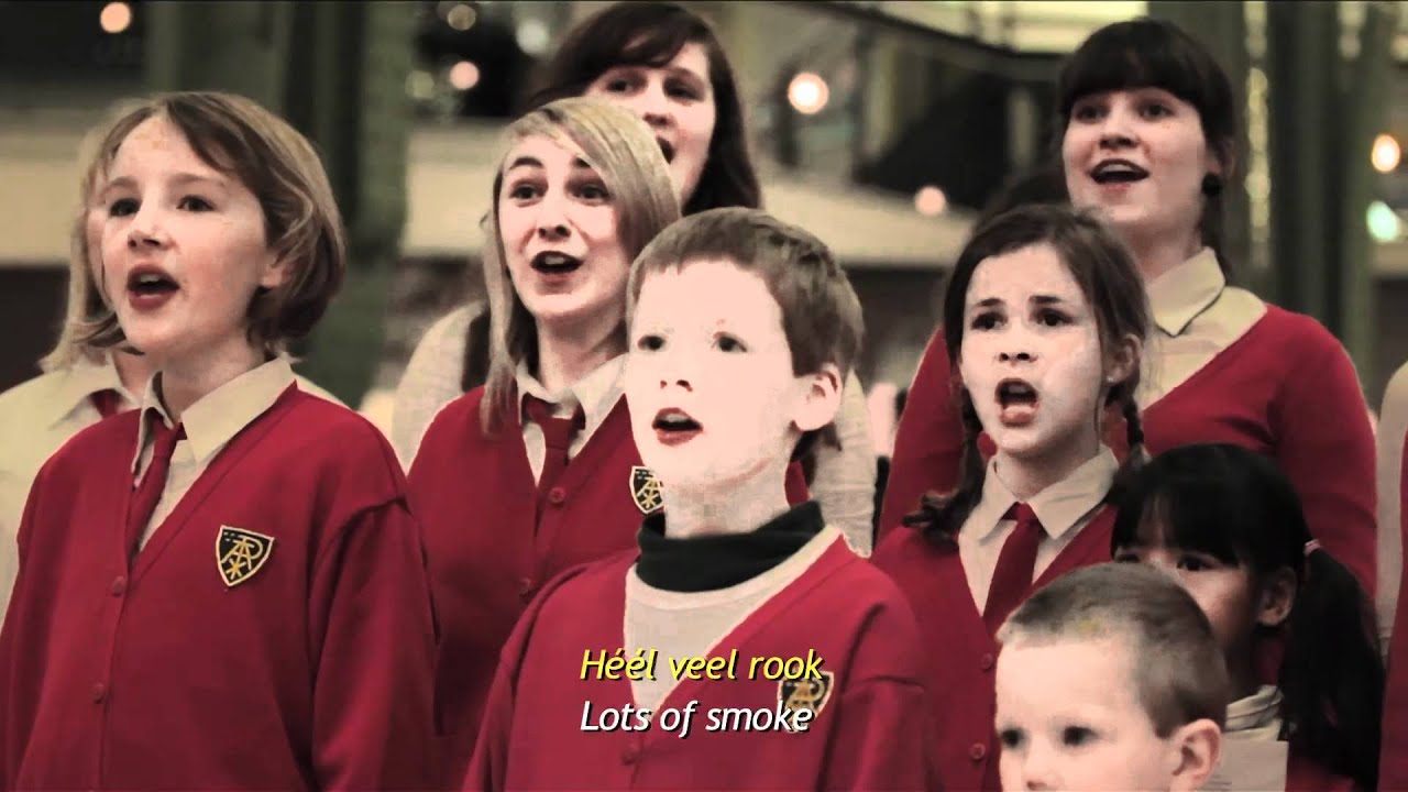 Children's choir starts bullying in a shopping mall