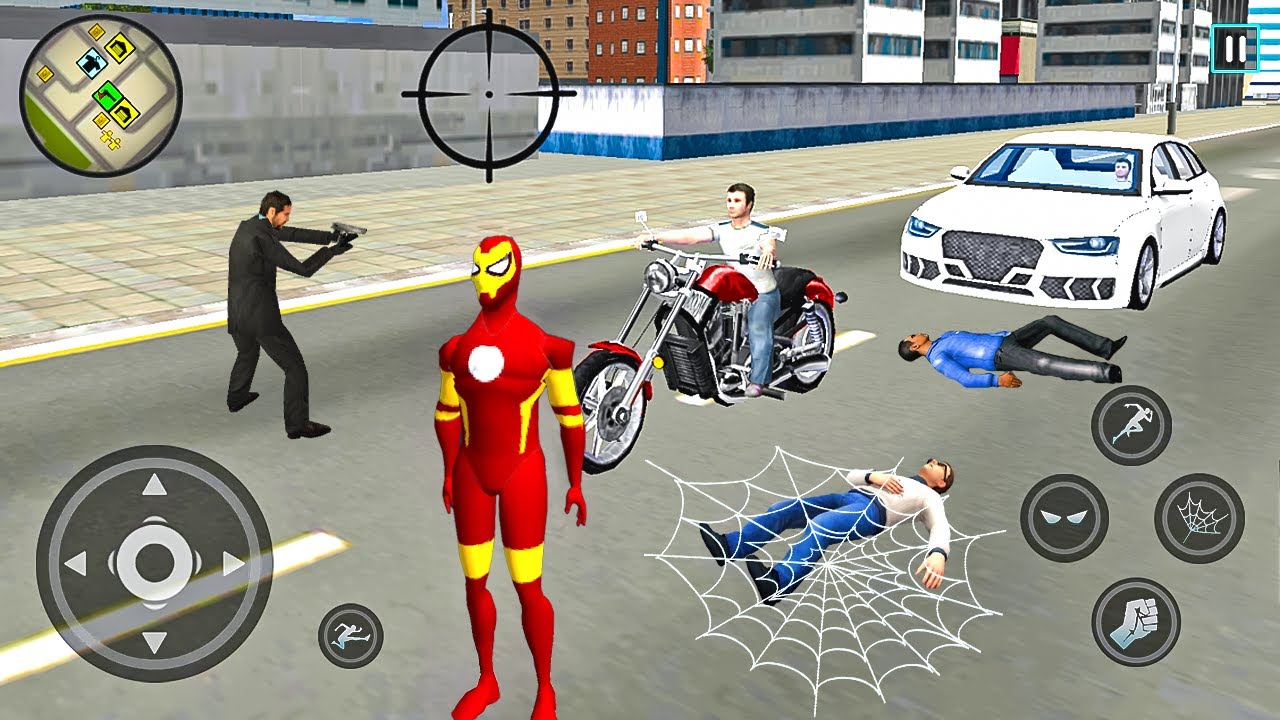 Iron Rope Hero Ninja Gangster Crime Vegas City - Android Gameplay #4