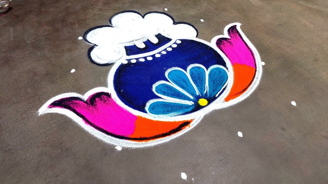 Pongal potrangoli 2026|pongal special paanaikolam|5*3 sankranti chukalamuggulu|bhogi Amazingrangoli