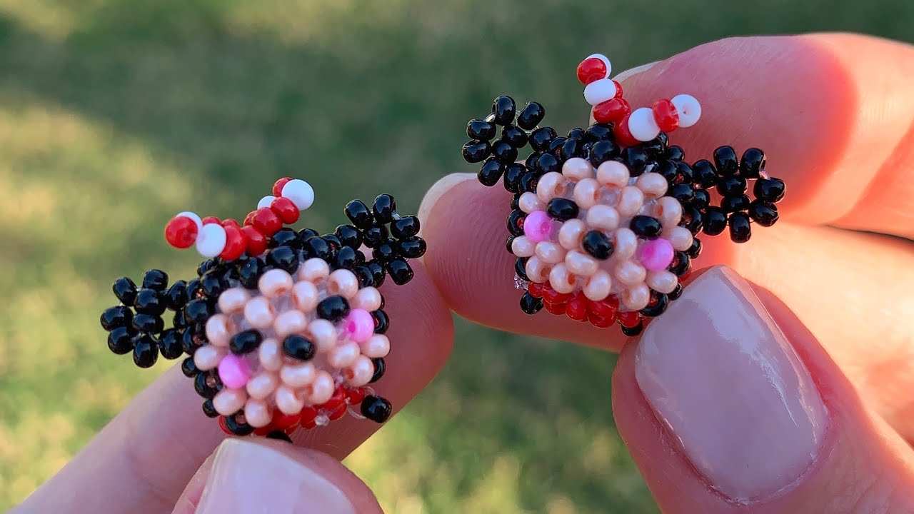 🎀 Cute Beaded Minnie Mouse Tutorial 🐭