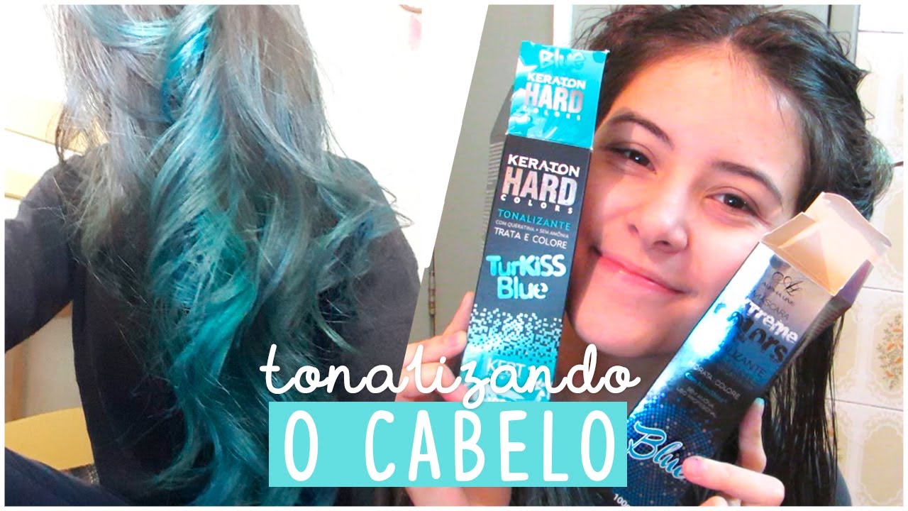 TONALIZANDO O CABELO DE AZUL TURQUESA