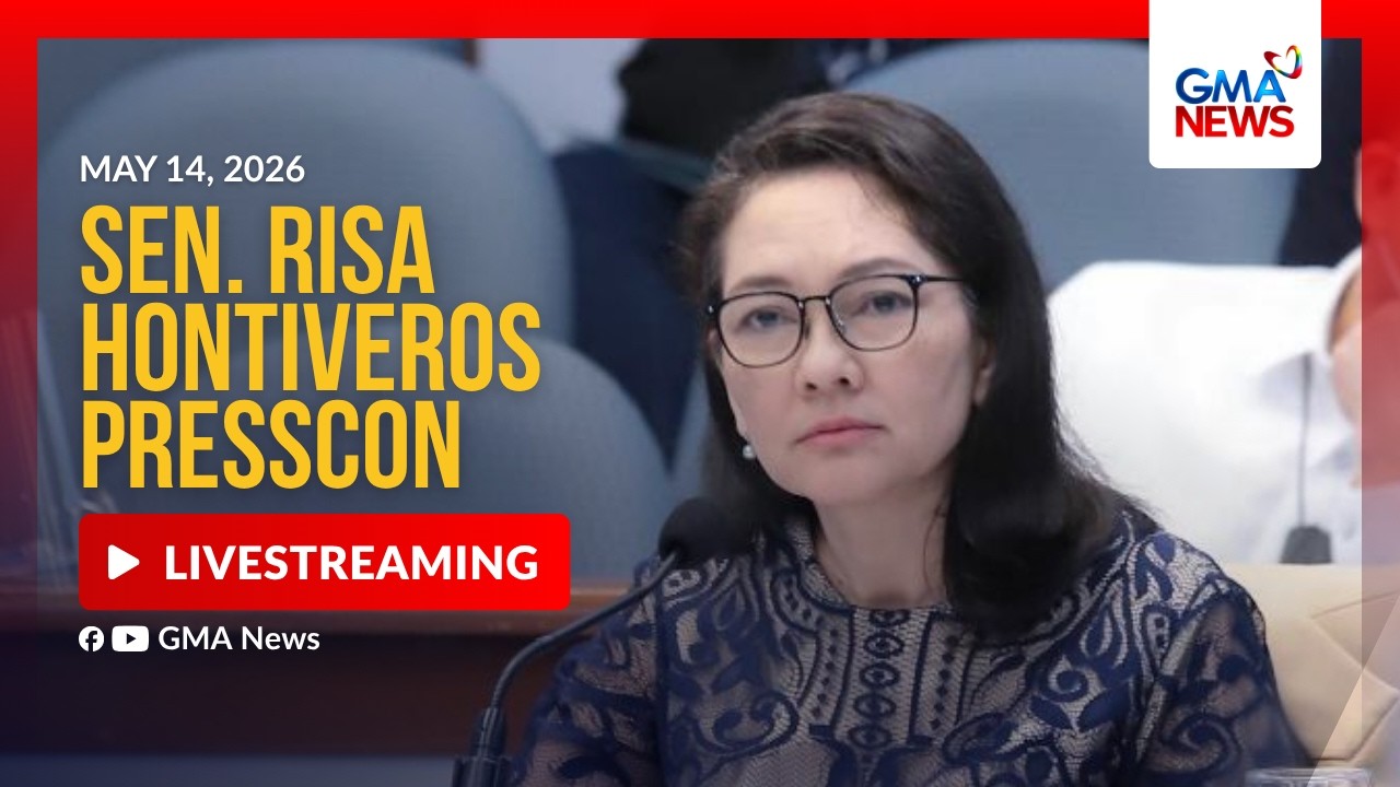 LIVE - Sen. Risa Hontiveros press conference (May 14, 2026) - Replay | GMA News
